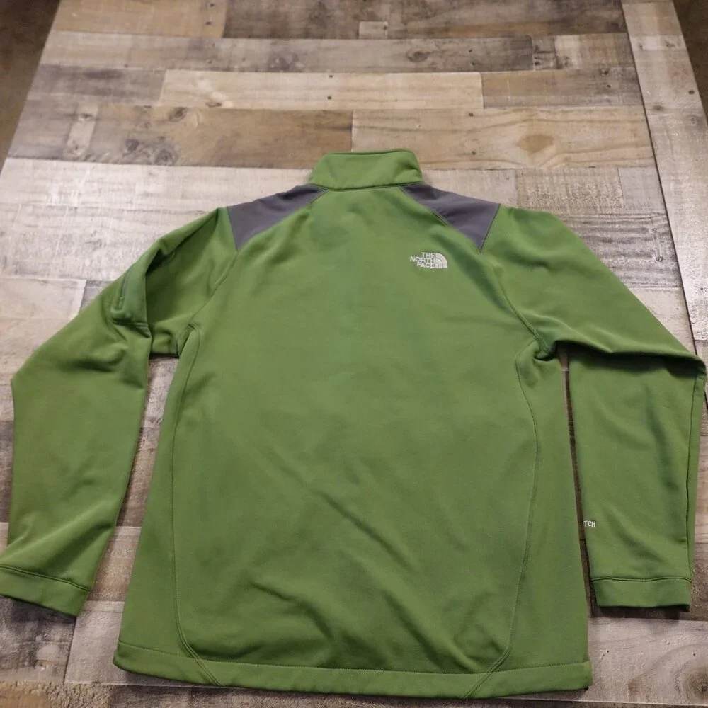 The North Face‎ full zip sweater jacket men's large green TKA stretch